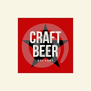 Modern craft beer drink vector logo sign for bar, pub or brewery, isolated on light background