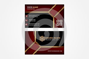 Modern creative business card or name card, horizontal layout
