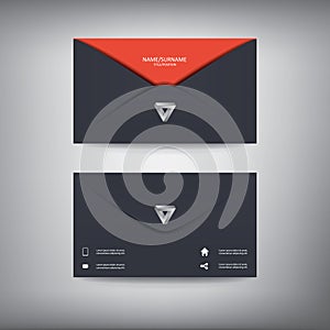 Modern creative business card template in envelope