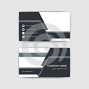 modern creative and clean business card and blackcolor business card template design