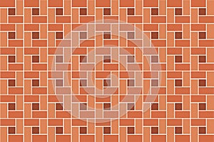 Modern creative decorative abstract background. Brick wall. Brown brick wall background. Vector illustration