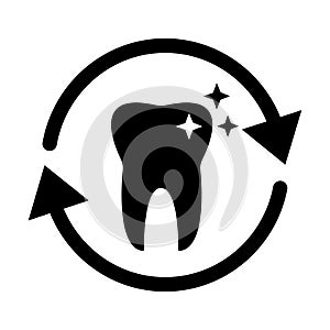 Modern and creative dental health app icon