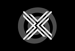 Modern creative letter X logo design vector illustration
