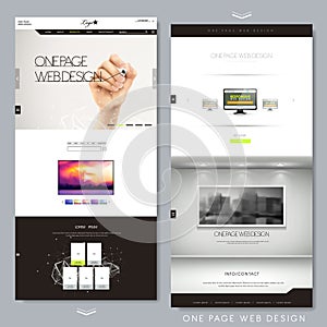 Modern creative one page website design
