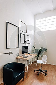 Modern creative workspace.