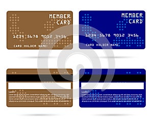 Modern credit card, business VIP card, member card