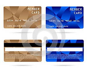 Modern credit card, business VIP card, member card