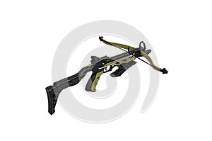 Modern crossbow isolate on a white back. Quiet weapon for hunting and sports