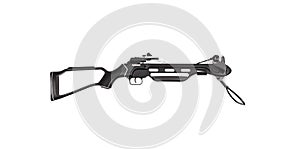 Modern crossbow isolate on a white back. Quiet weapon for hunting and sports