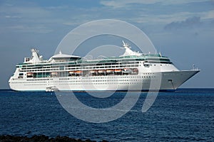 Modern cruise ship in the Caribbean photo