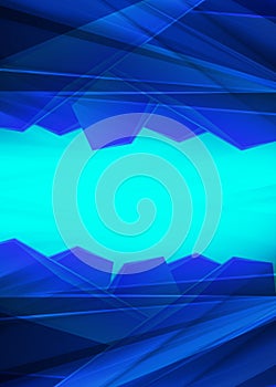 Modern Crystal blue prism background