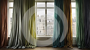 Modern Curtains In London: Captivating Textile Selection Photography