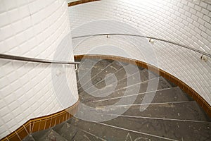 Modern curving staircase