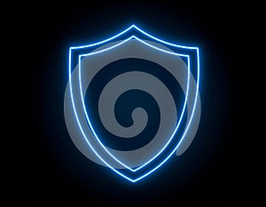 Modern Cyber Shield Secure Network Graphic photo