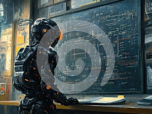Future Education: A Modern Cyborg Teaching at the Blackboard