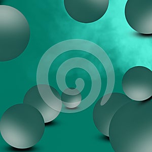 Modern 3D Abstract Background â Floating Spheres Design