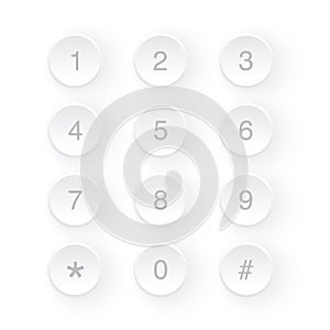 Modern 3D Dial pad user interface design