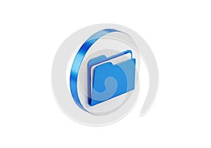 Modern 3D folder icon representing data storage and file organization