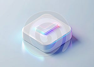 Modern 3D Isometric Confirm Button Design for Web and Mobile Interfaces A LowLight Aesthetic for Enhanced User