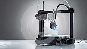 Modern 3D Printer Creating a Complex Prototype