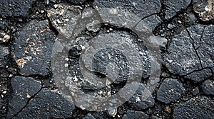 Dark Cracked Asphalt Texture Background Rough Surface Detail road grey rock stone black decay design