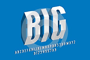 Modern 3d style font