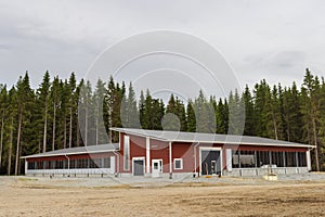 Modern dairy farm in Finland