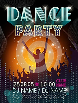 Modern dance party poster design