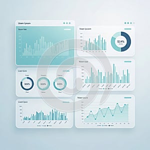 Modern dashboard design featuring multiple charts and graphs for data visualization and analytics presentation
