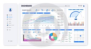 Modern dashboard UI, UX, KIT design photo