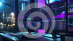 High-Tech Data Analysis Workspace Generative AI