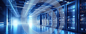 The Modern Data Center A Hub For Cloud Computing Brought To Life In A 3D Rendering