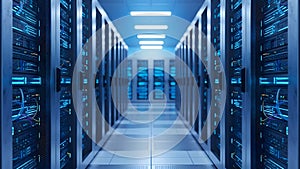 Data Center Servers Network, Hosting, Cloud Computing