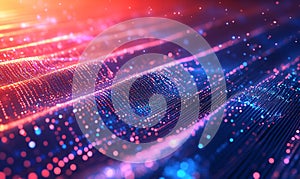 A modern data center with server cabinets and advanced tech designed for cloud computing services