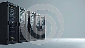 Modern Data Center Server Racks for Cloud Computing