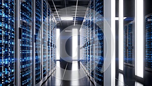 Data Center Server Room Modern Technology Infrastructure