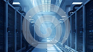 Data Center Server Room Modern Technology Infrastructure