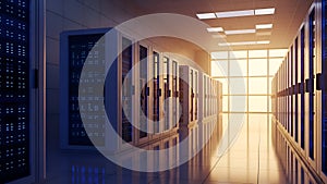 Server Room Data Center Network Infrastructure, IT Technology