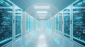 Modern Data Center Server Room