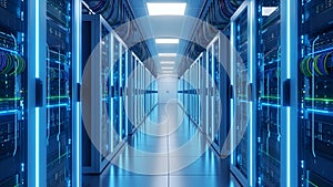 Data Center Server Room Modern Technology Infrastructure