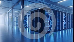 Data Center Server Room Modern Technology Infrastructure