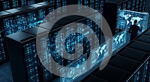 Data Center Server Room Cloud Computing, IT Infrastructure