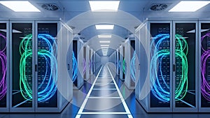 Data Center Servers Modern Cloud Computing Technology