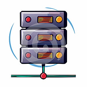 Modern Data Center Server Stack Illustration