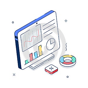 Modern Data Visualization Dashboard Illustration