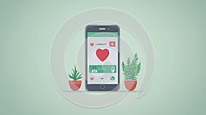 Modern Dating App Interface on Smartphone