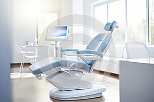 Modern Dental Clinic, Dentist chair and other accessories used by dentists