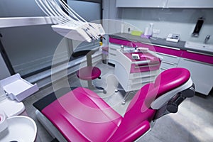 Modern dental practice. Place for text or logo.