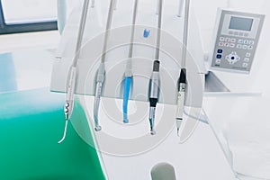 Modern dentistry main panel with dent tools