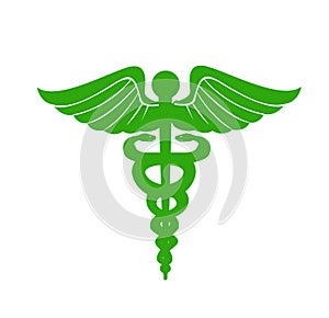 Modern depiction of the caduceus